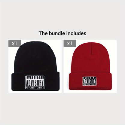 Graphic Beanie Solid Color Simple Beanies Casual Elastic Lightweight Skull Cap