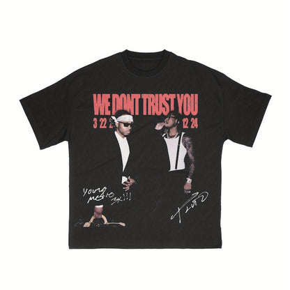Metro Boomin and Future Graphic Tee - Unisex T-Shirts for Music Lovers with We Don't Trust You Slogan Print - Casual Wear for Everyday Style