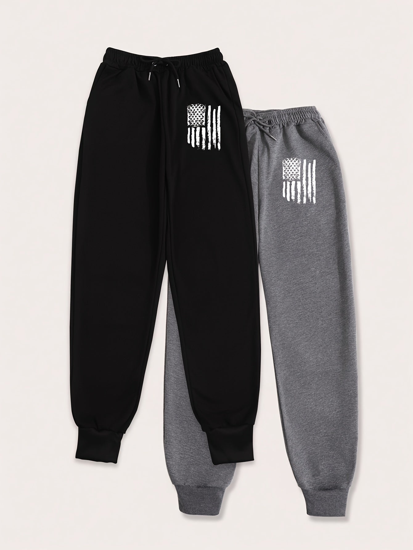 2-Pack Womens Jogger Sweatpants - Elastic Drawstring