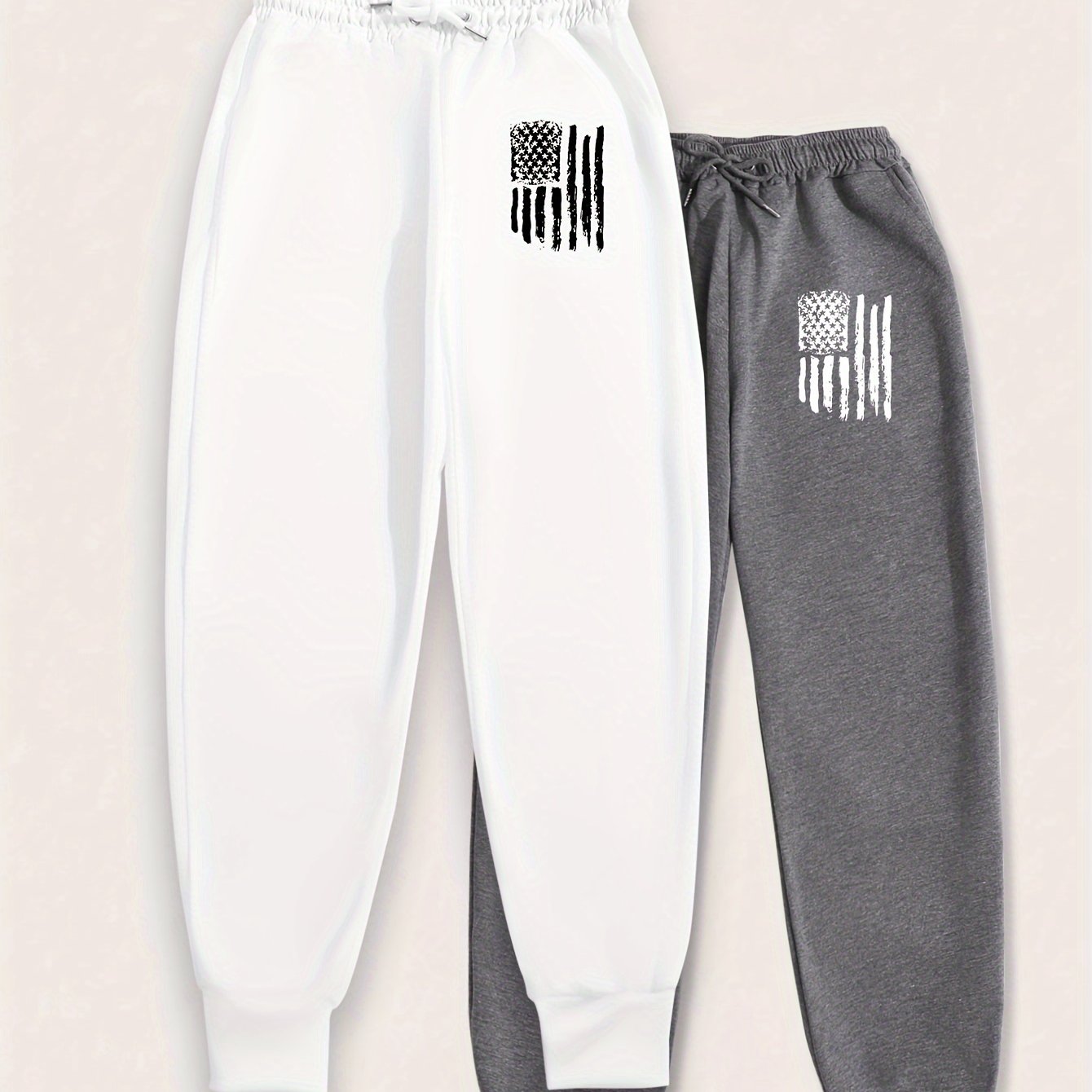 2-Pack Womens Jogger Sweatpants - Elastic Drawstring