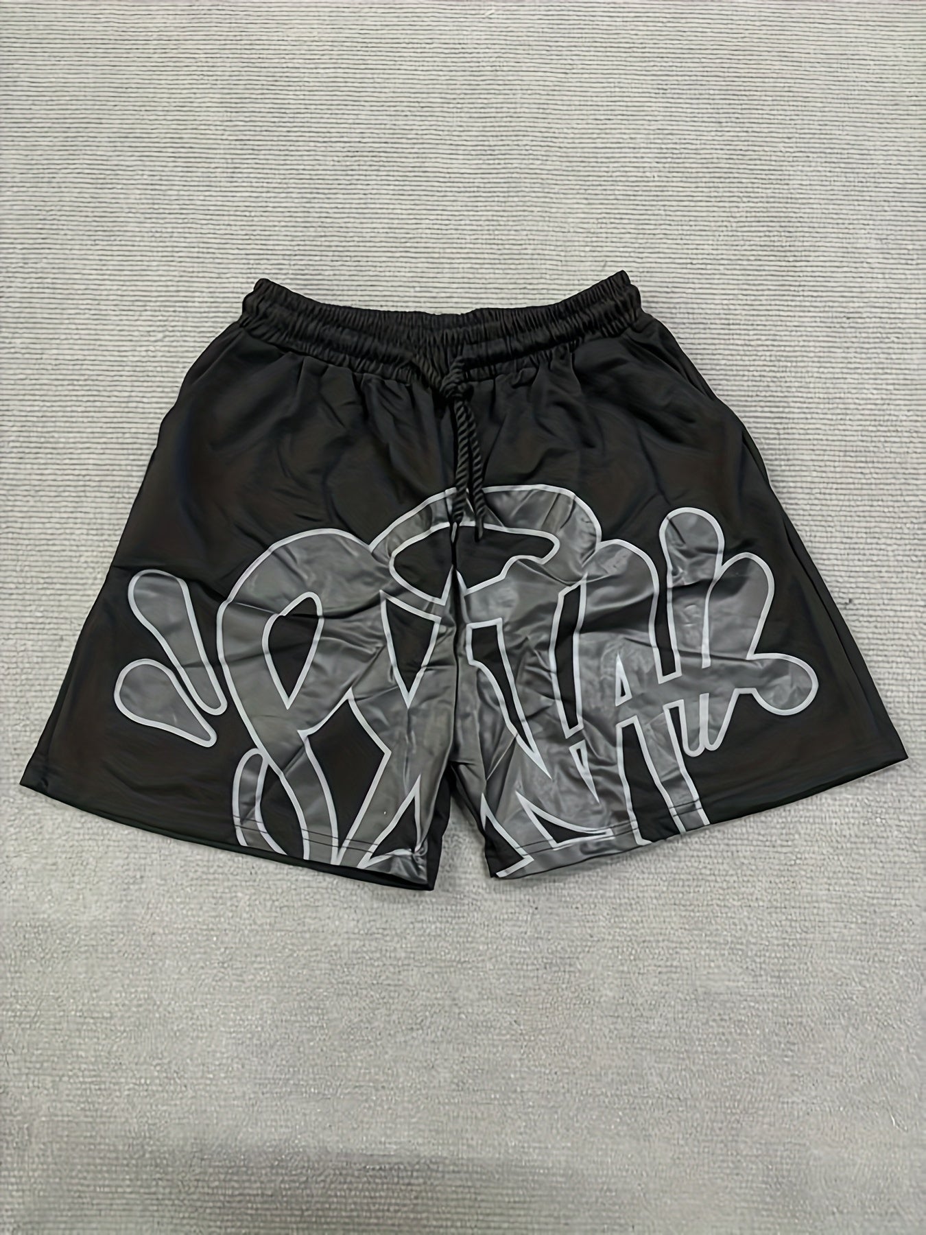 Casual Retro Drawstring Shorts for Men - Y2K-Inspired Cotton Blend, Machine Washable