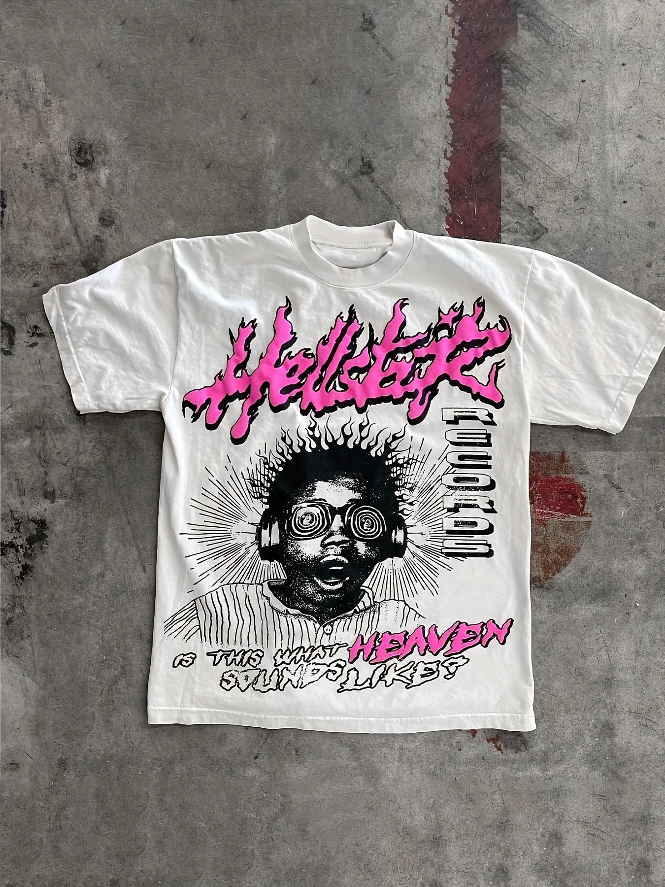 Y2K Figure & Letter Print Crew Neck T-shirt, Short Sleeve Top For Summer & Spring, Women's Clothing