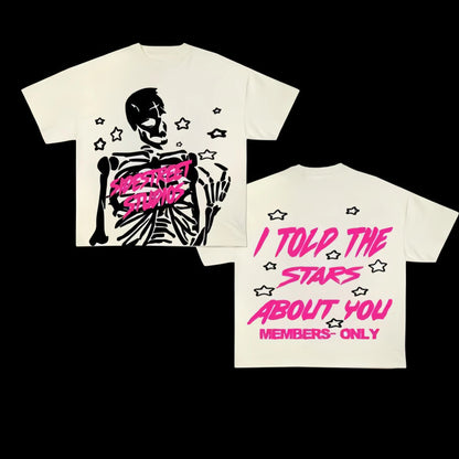 Y2K Anime-Inspired Crew Neck Tee Anime-Inspired Y2K Polyester T-Shirt, Regular Length, with Spliced Crew Neck