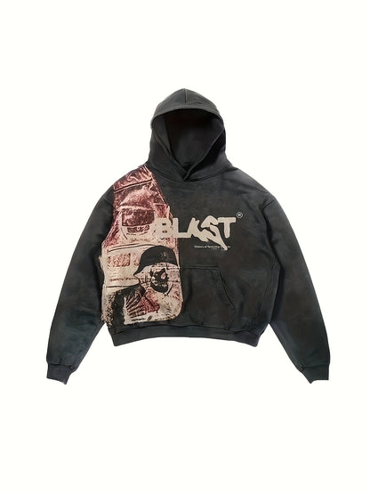 Y2K Inspired Animal Print Hoodie - Comfortable, Trendy Knit Fabric with Practical Kangaroo Pocket