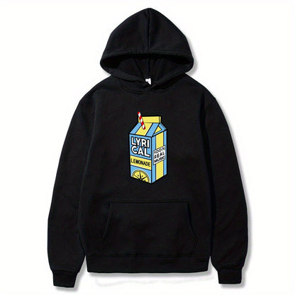 Mens Cozy Graphic Hoodies - Soft Drawstring, Oversized Comfortable Fit, Vibrant Juice Print