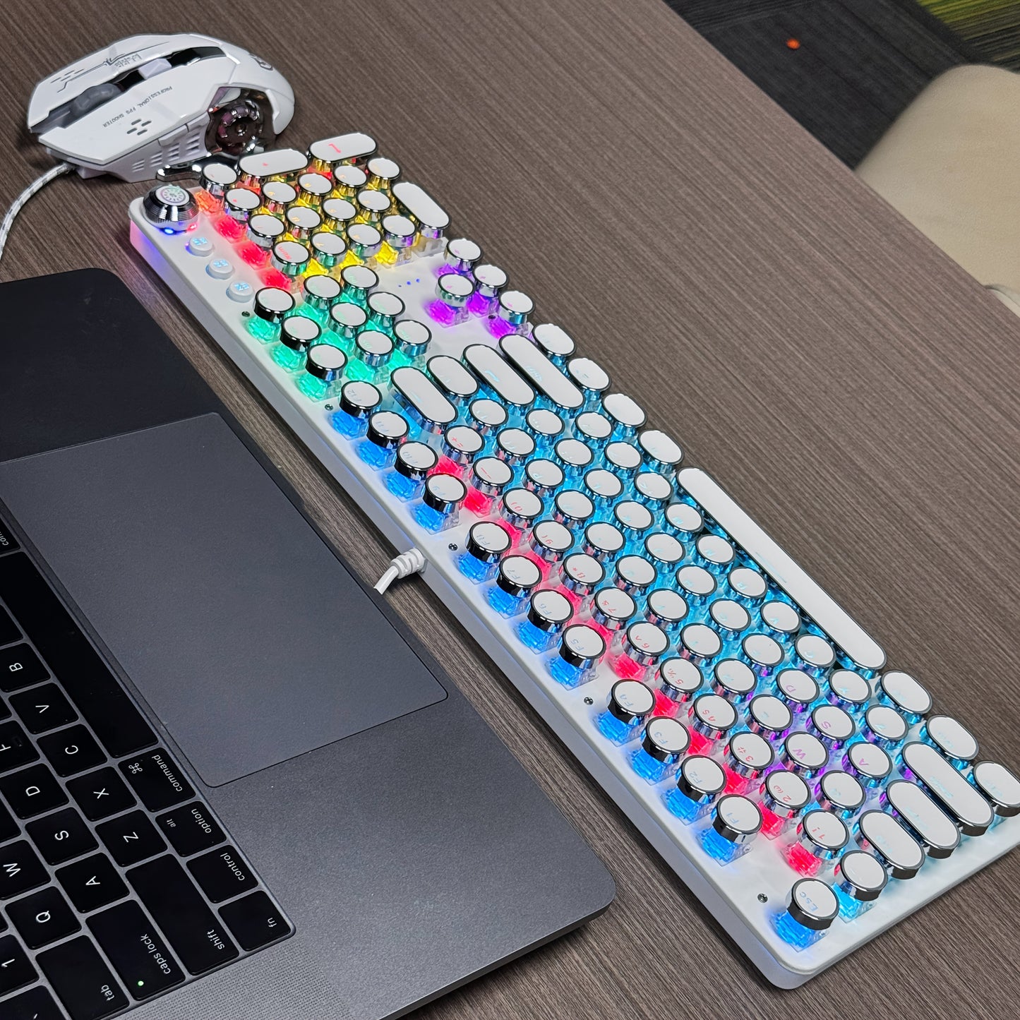 34 Kinds Of Lighting Effects, Real Mechanical Keyboard, Mouse, High Looks, USB, Wired