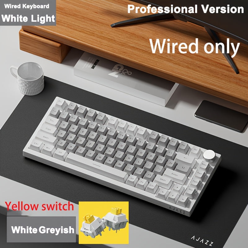Wired Mechanical Gaming Keyboard with Volume Knob, South-Backlit LED
