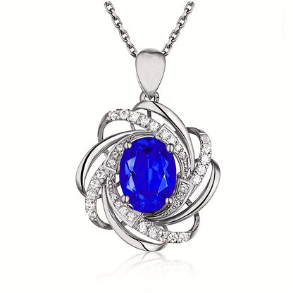 1pc Stylish Spiral Flower Pendant Necklace - Heartwarming Symbolism