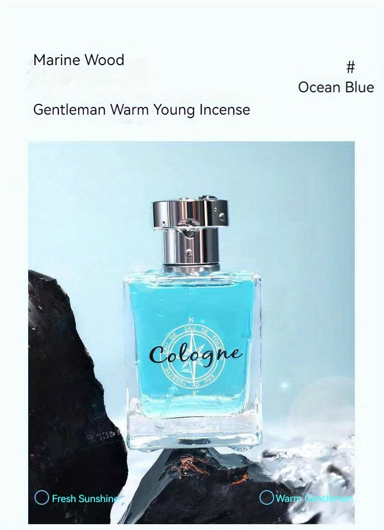 50ml Ocean Pheromones Cologne - Long-Lasting, Light, Fresh, Natural Fragrance for Men,  1.7 Fl. Oz