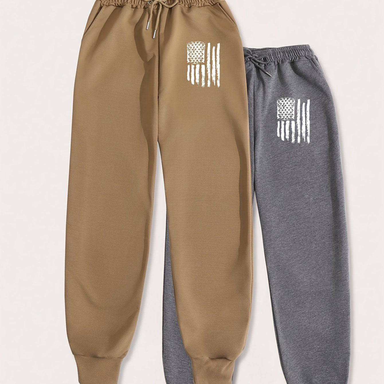 2-Pack Womens Jogger Sweatpants - Elastic Drawstring