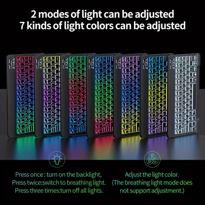 Rainbow RGB Wireless Keyboard - Rechargeable Wireless Keyboard