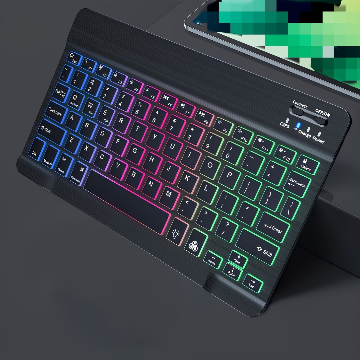 Rainbow RGB Wireless Keyboard - Rechargeable Wireless Keyboard