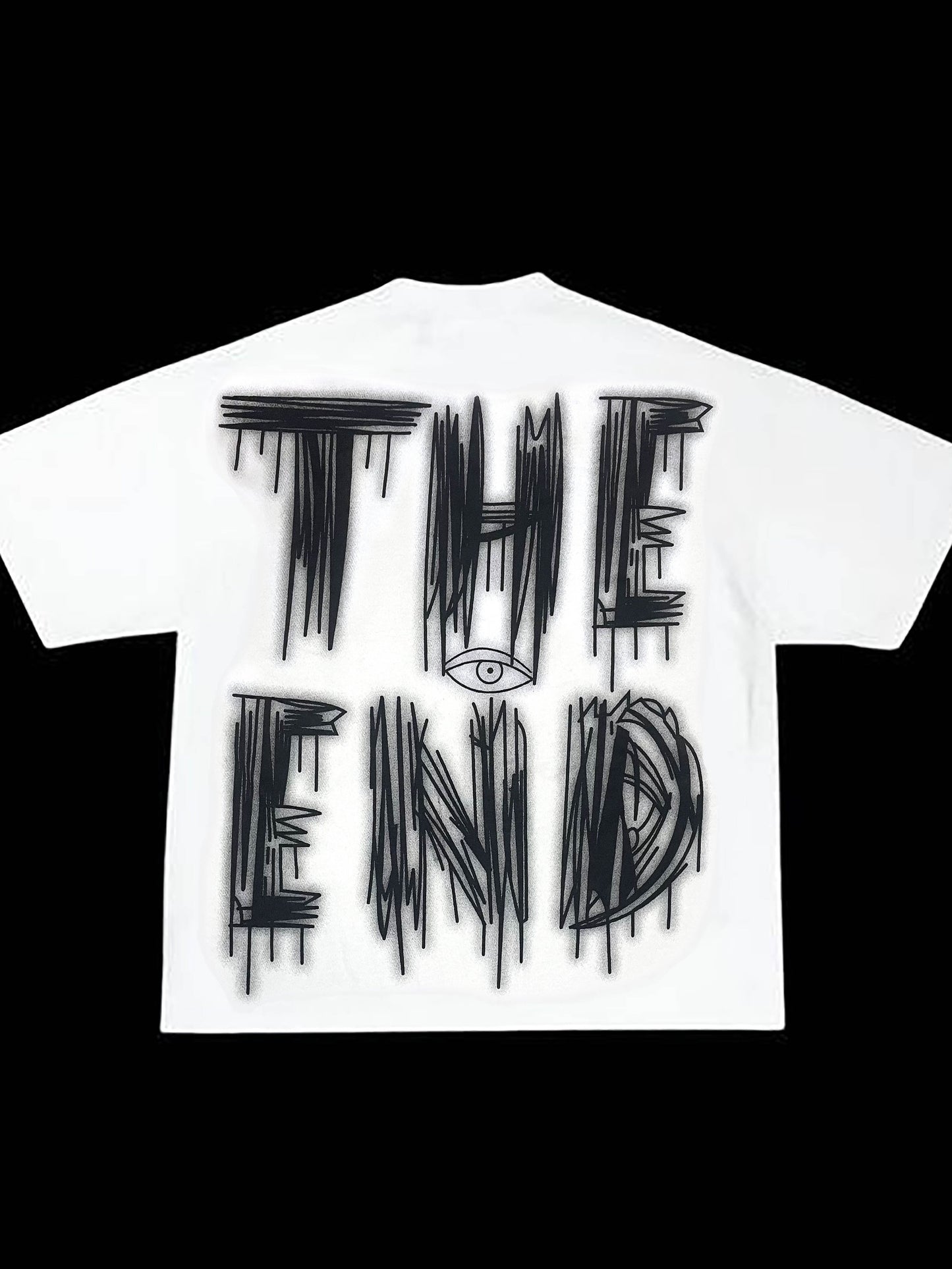 Y2K-Inspired Hand-Drawn Letter Graphic Tee