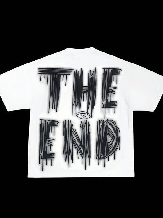 Y2K-Inspired Hand-Drawn Letter Graphic Tee