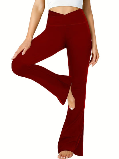 Women's High Waist Flared Leggings - Soft and Comfy