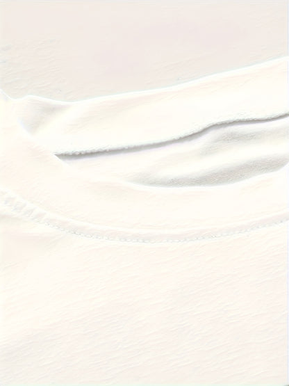 Y2K Anime-Inspired Crew Neck Tee Anime-Inspired Y2K Polyester T-Shirt, Regular Length, with Spliced Crew Neck