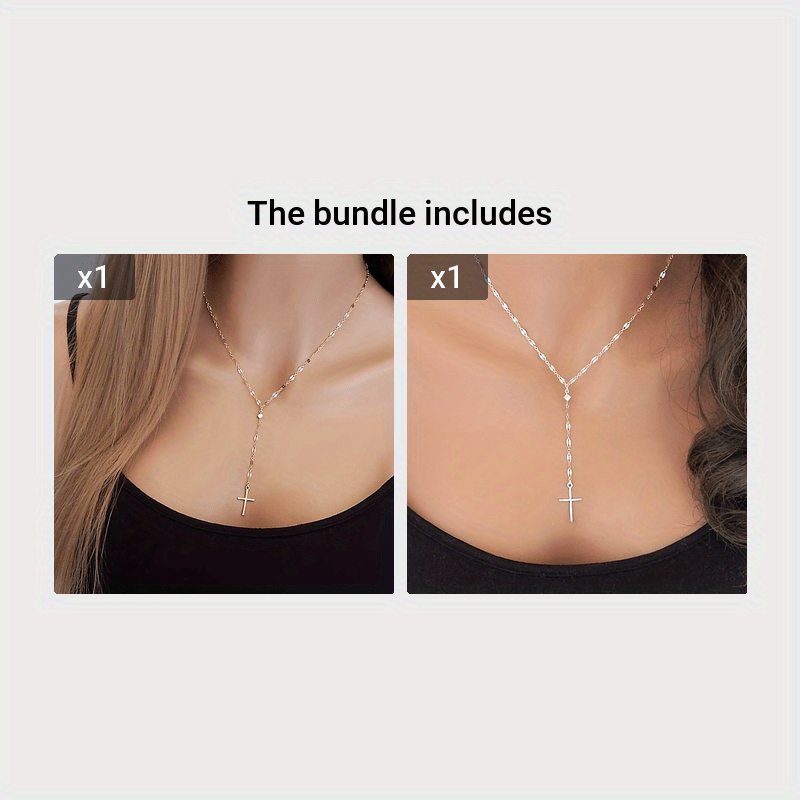 Vintage Style Women's Necklace Exquisite Cross Pendant Necklace Jewelry