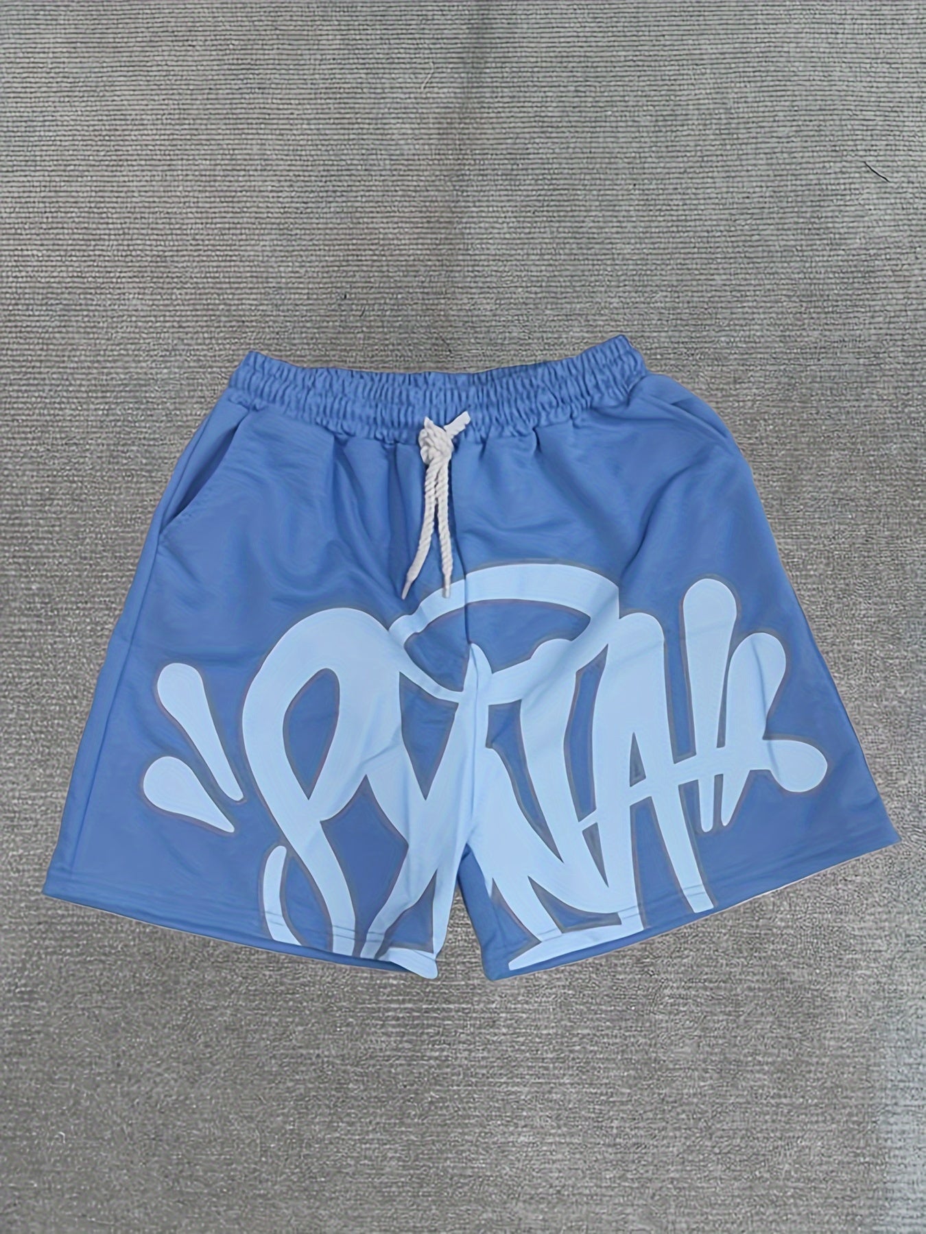 Casual Retro Drawstring Shorts for Men - Y2K-Inspired Cotton Blend, Machine Washable