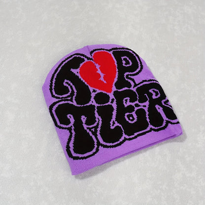 1pc Men's "TOP TIER" Beanie graphic vintage Beanie