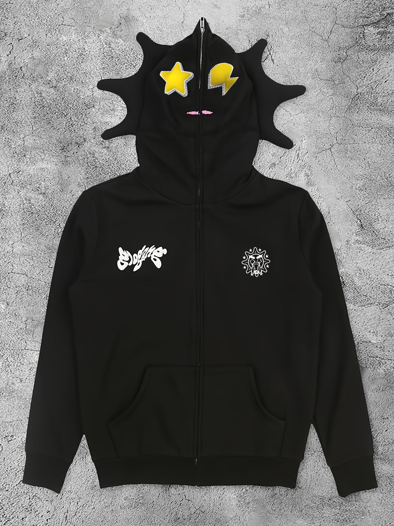 Y2K Women's Hoodie with Star & Letter Embroidery, High Elasticity, Machine Washable, Comfortable Fashion