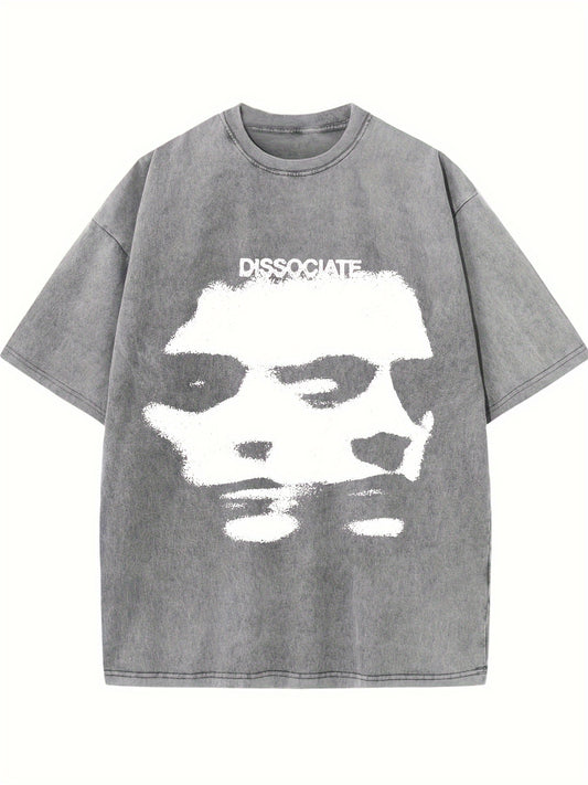 retro T-shirt, graphic men's and women's short-sleeved retro high-quality cotton men's T-shirt
