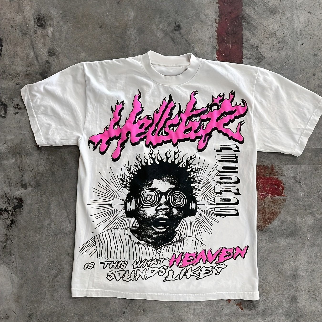 Y2K Figure & Letter Print Crew Neck T-shirt, Short Sleeve Top For Summer & Spring, Women's Clothing