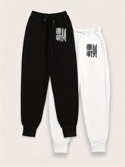 2-Pack Womens Jogger Sweatpants - Elastic Drawstring