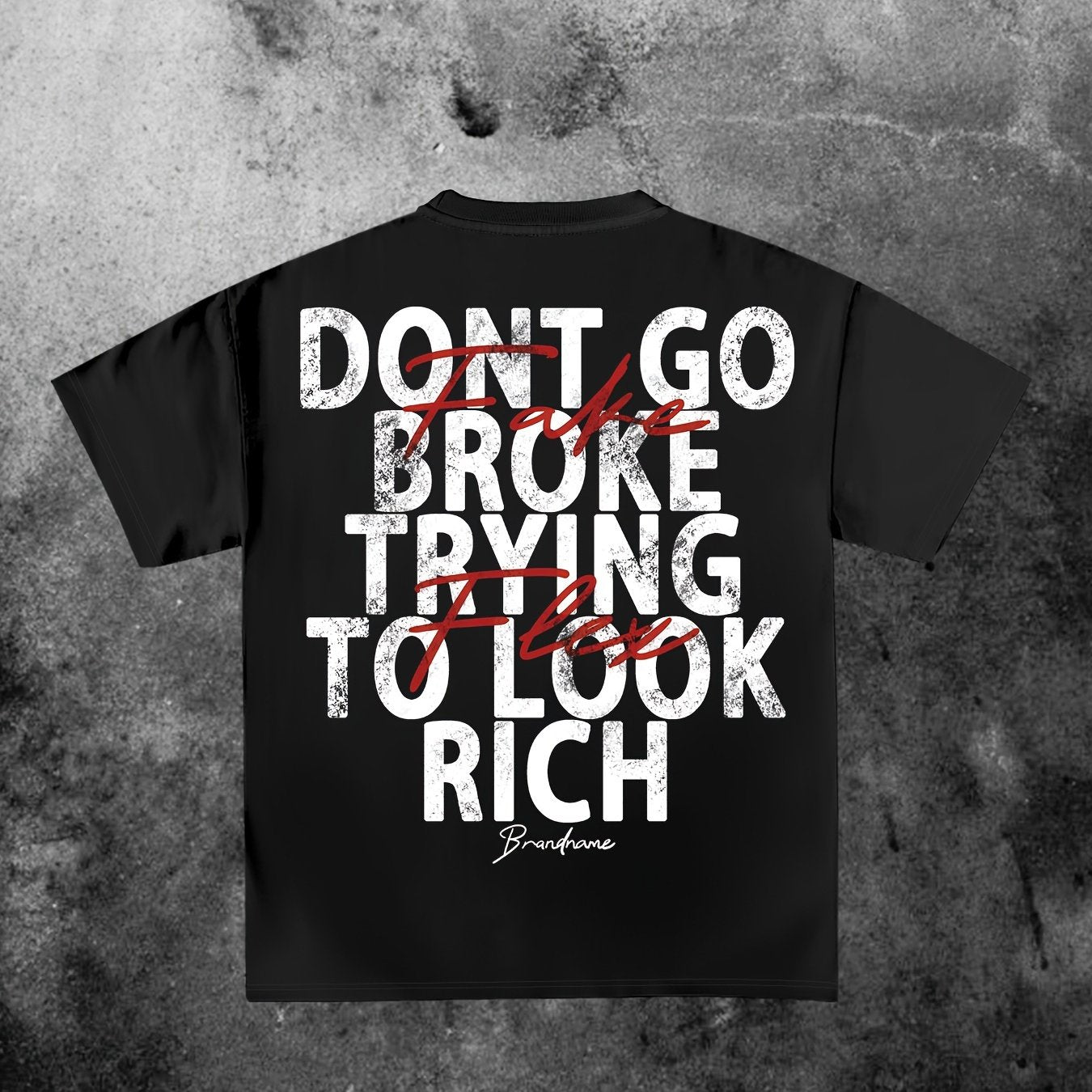 Y2K Letter Print Crew Neck T-shirt, Short Sleeve