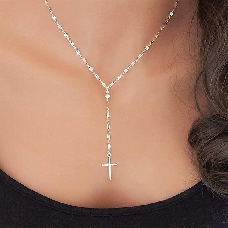 Vintage Style Women's Necklace Exquisite Cross Pendant Necklace Jewelry