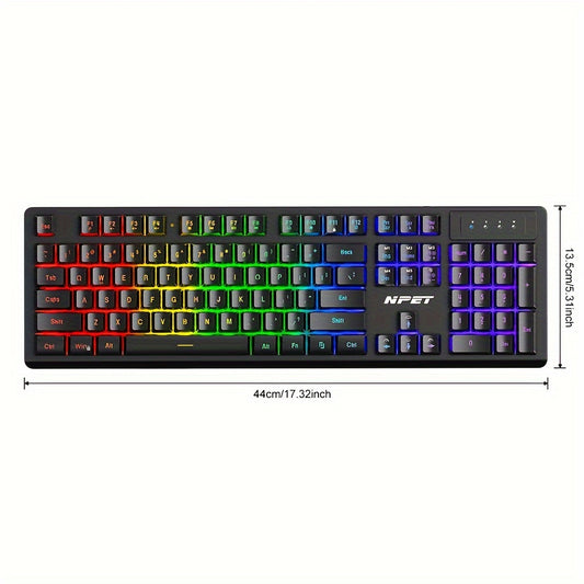 Wired Gaming Keyboard, LED Backlit,