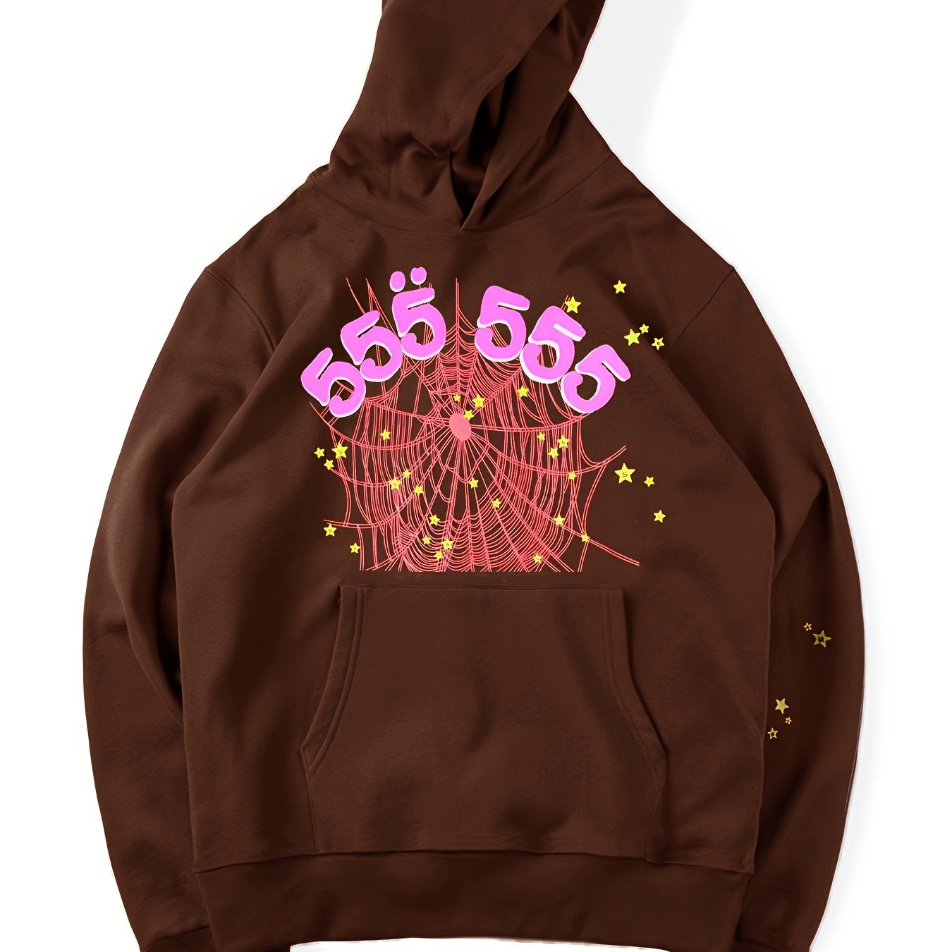 Kangaroo Pocket Hoodie, Y2K Long Sleeve Slim Knitted Hooded Sweatshirt