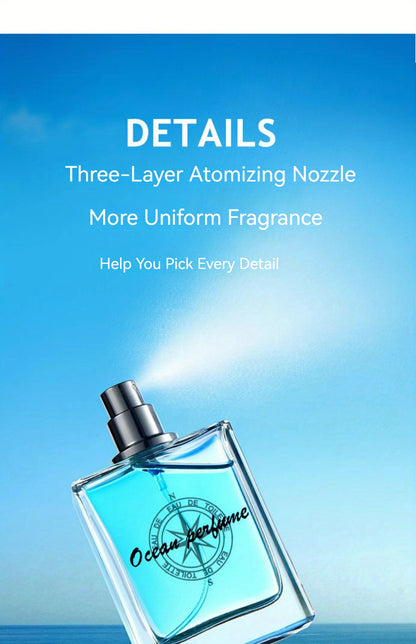 50ml Ocean Pheromones Cologne - Long-Lasting, Light, Fresh, Natural Fragrance for Men,  1.7 Fl. Oz