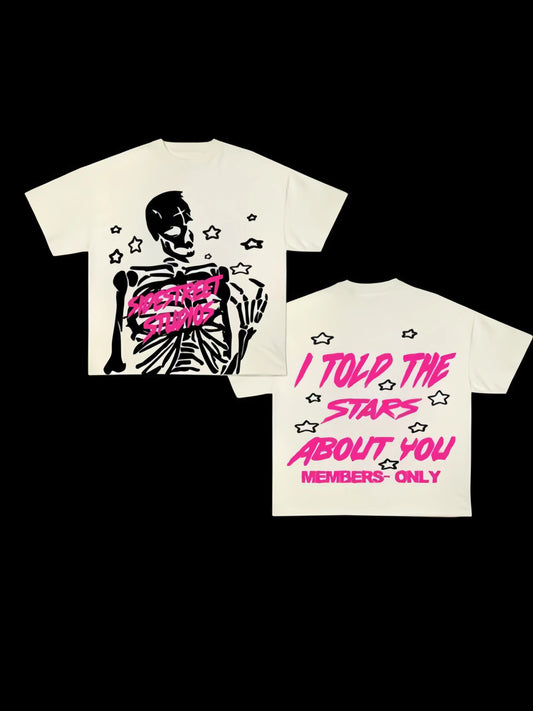 Y2K Anime-Inspired Crew Neck Tee Anime-Inspired Y2K Polyester T-Shirt, Regular Length, with Spliced Crew Neck