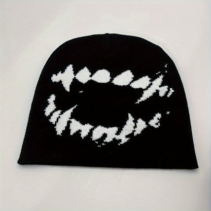 Y2K Beanie Boom - Soft, Warm, Unisex Graphic Knit Hats with Elastic Band, Hip Hop Skull Cap Design