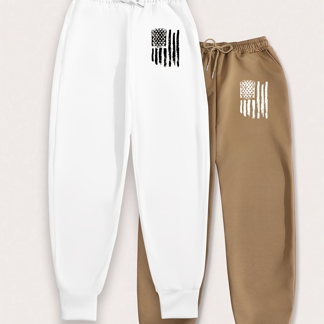 2-Pack Womens Jogger Sweatpants - Elastic Drawstring