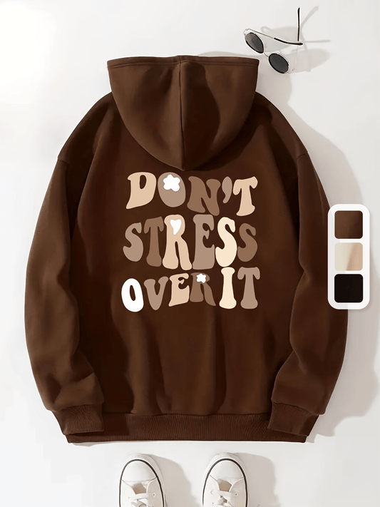Graphic Long Sleeve Fleece Hooded Sweatshirts, Drawstring With Front Pocket