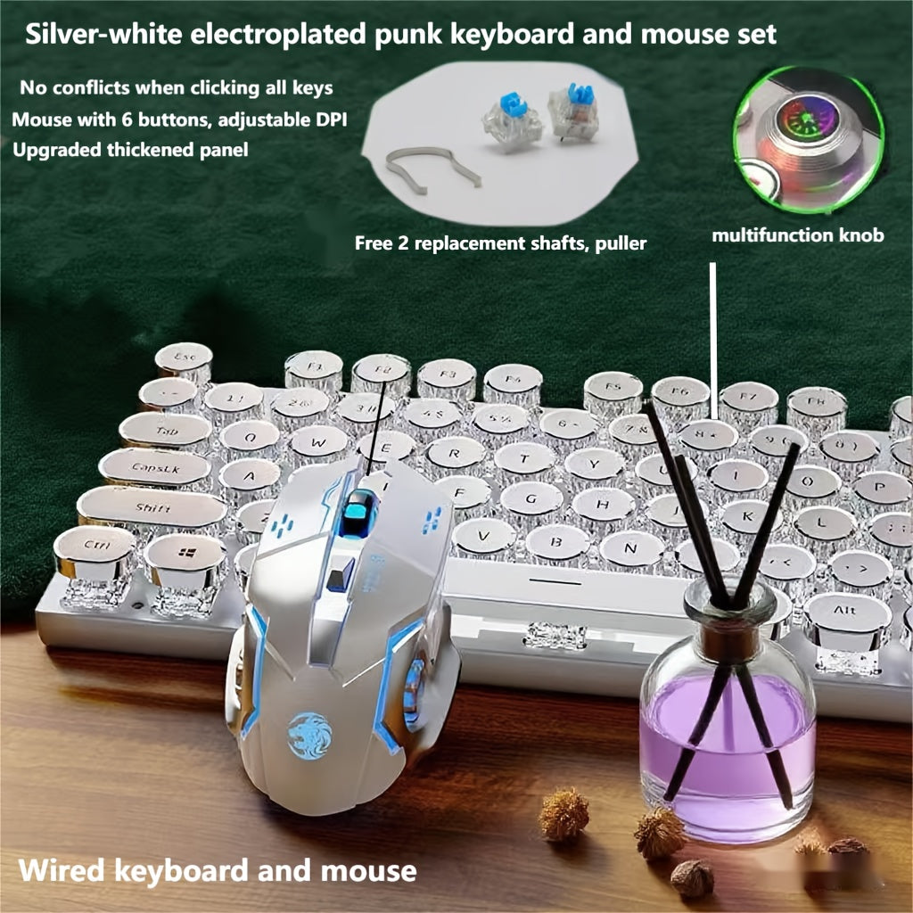 34 Kinds Of Lighting Effects, Real Mechanical Keyboard, Mouse, High Looks, USB, Wired