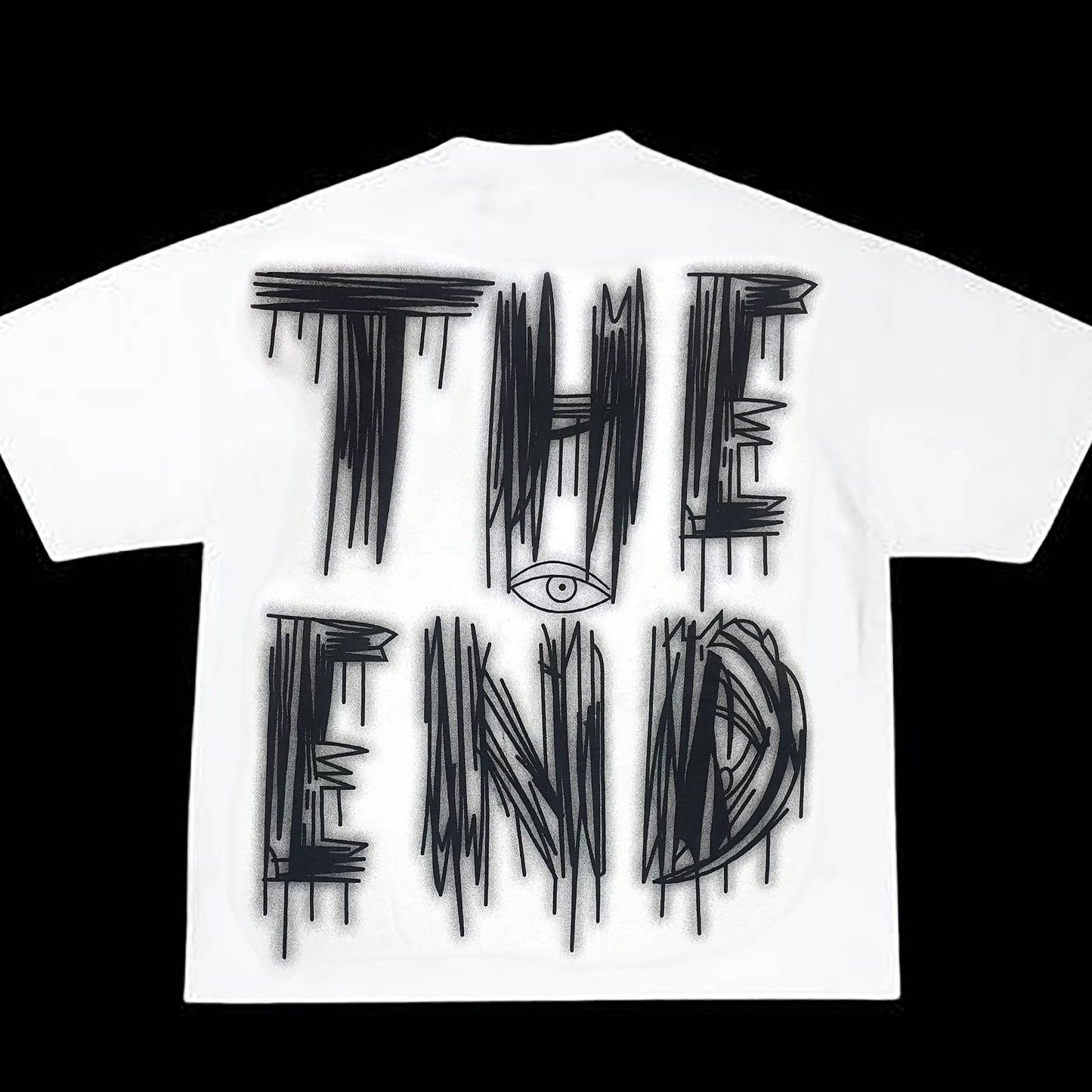 Y2K-Inspired Hand-Drawn Letter Graphic Tee