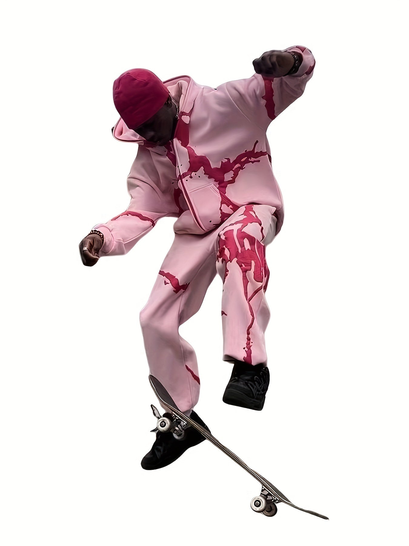 Fashion Designer Couple Men Women Sweatshirt Set Y2K Oversize Full Zip Up  Streetwear Vintage Puff Print Sweatshirts Menswear Oversized