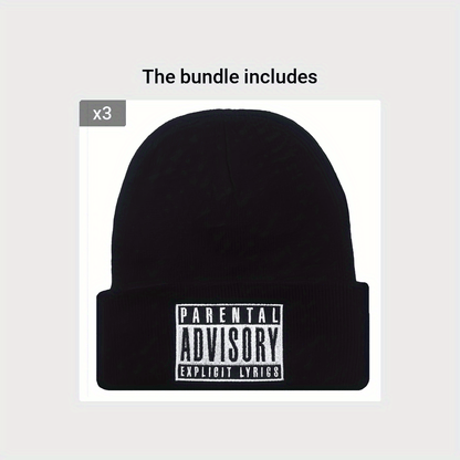 Graphic Beanie Solid Color Simple Beanies Casual Elastic Lightweight Skull Cap