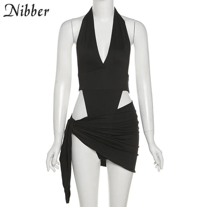 Sexy Beach Vacation Wear Basic Bikini Bodysuit Skirts 2 Two Piece Sets For Women's Clothing Swimsuit Female