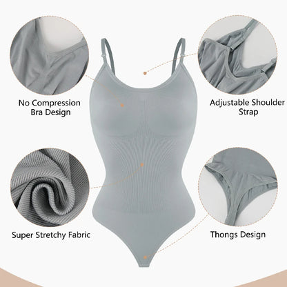 Smoothing Shapewear Bodysuit for Women  Full Body Shaper Thong Soft Body Shaping
