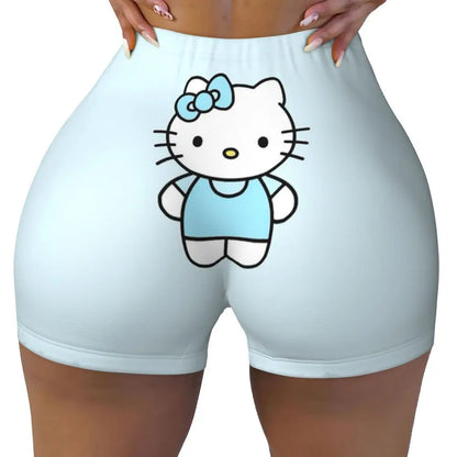 Custom Hello Kitty Cat Gym Shorts Women Athletic Shorts