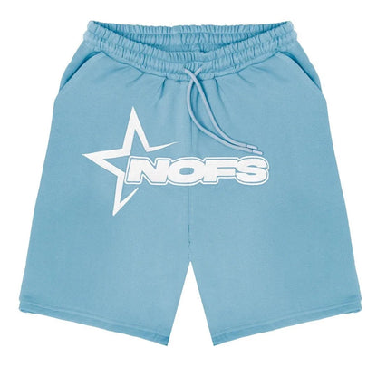 Y2K T-shirt ShortStreet Fashion Print Round Neck Short Sleeve Top Casual Loose Drawstring Shorts Men Clothing Top