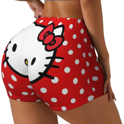 Custom Hello Kitty Cat Gym Shorts Women Athletic Shorts