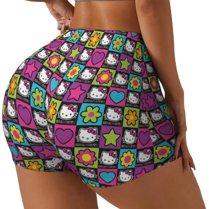 Custom Hello Kitty Cat Gym Shorts Women Athletic Shorts