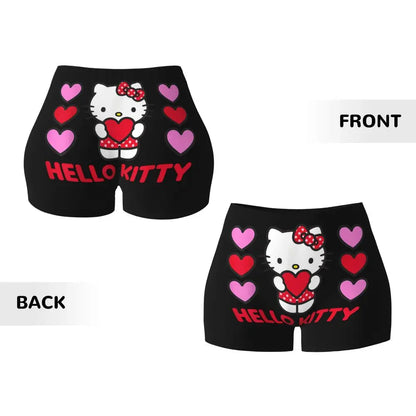 Custom Hello Kitty Cat Gym Shorts Women Athletic Shorts