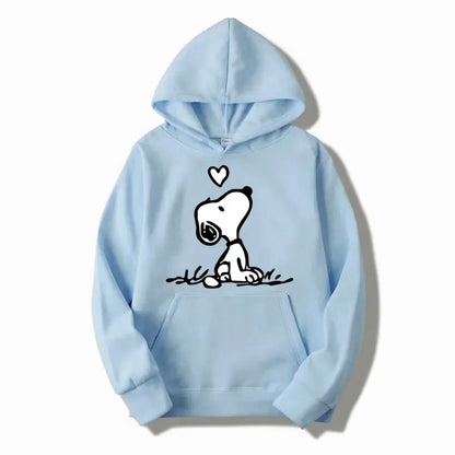 Cartoon Comics Snoopy Hoodie Women Man PulloverCasual Couple Sweatshirt Clothing