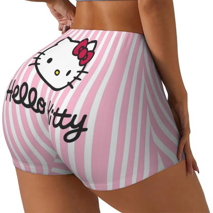 Custom Hello Kitty Cat Gym Shorts Women Athletic Shorts