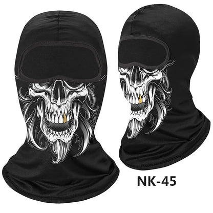 Skull Men Balaclava Mask Cycling  Face Cover Motorcycle Bicycle Headgear Full Face Bandana Breathable Windproof